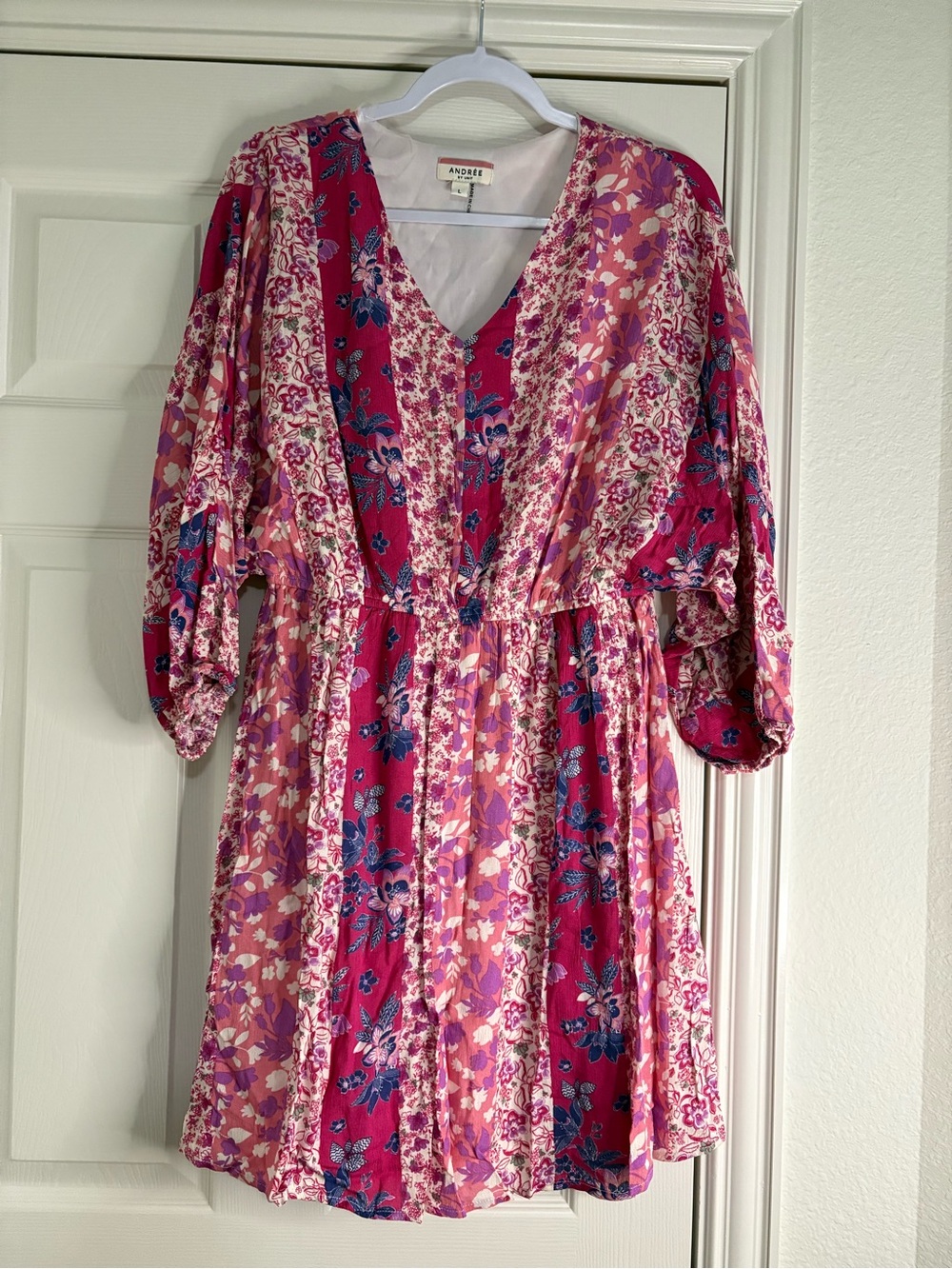 Andree by Unit Pink Boho Floral Dress